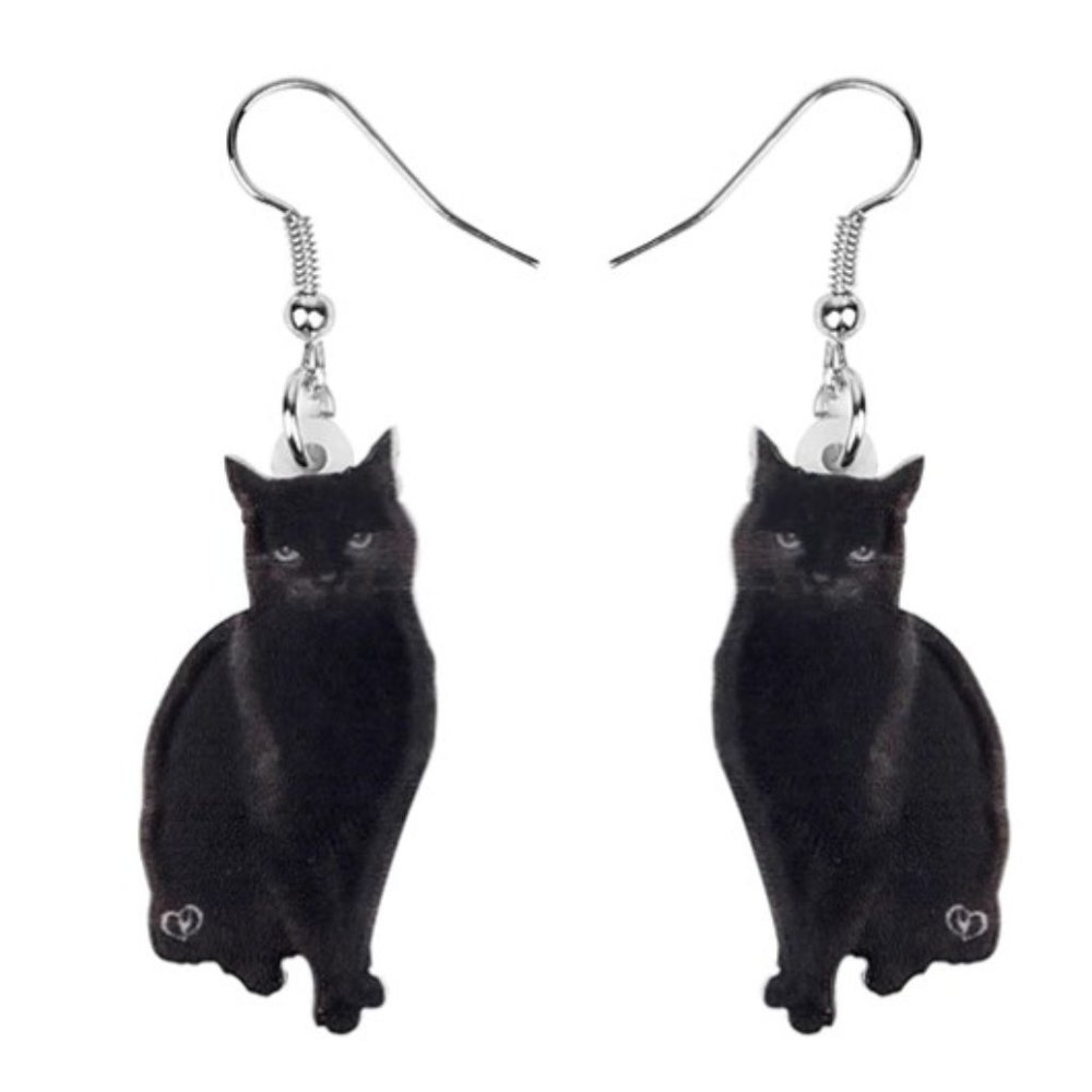 Black Cat Earrings